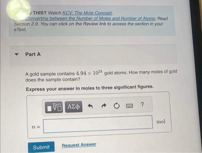 HELP THIS? Watch KCV: The Mole Concept, Lonverting between the Number of