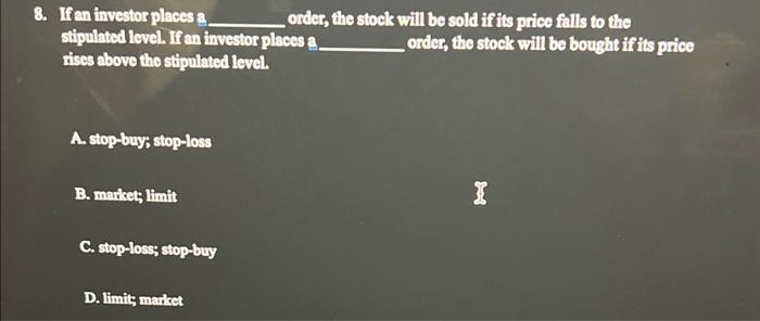 you :) 7. Which one of the following statements about PO s