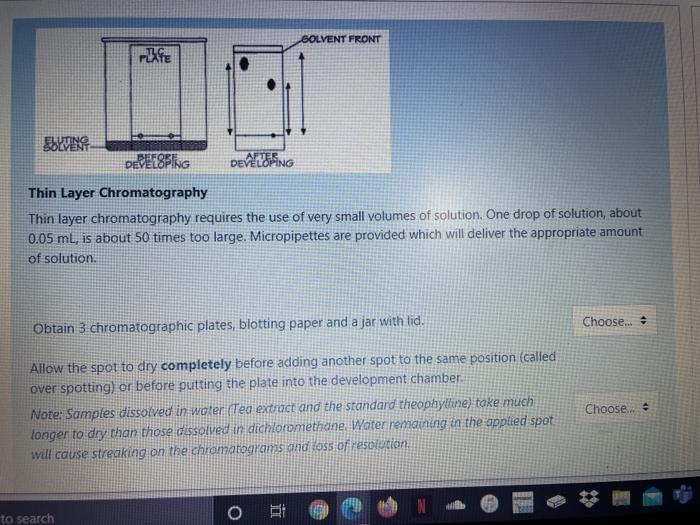  further need to arrange them by step DEVERING SOLVENT FRONT ELEVING