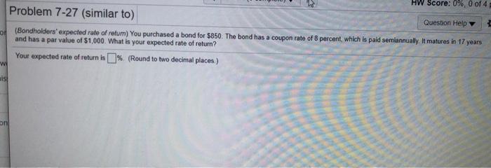 about purchasing the bonds You have decided that you would need to