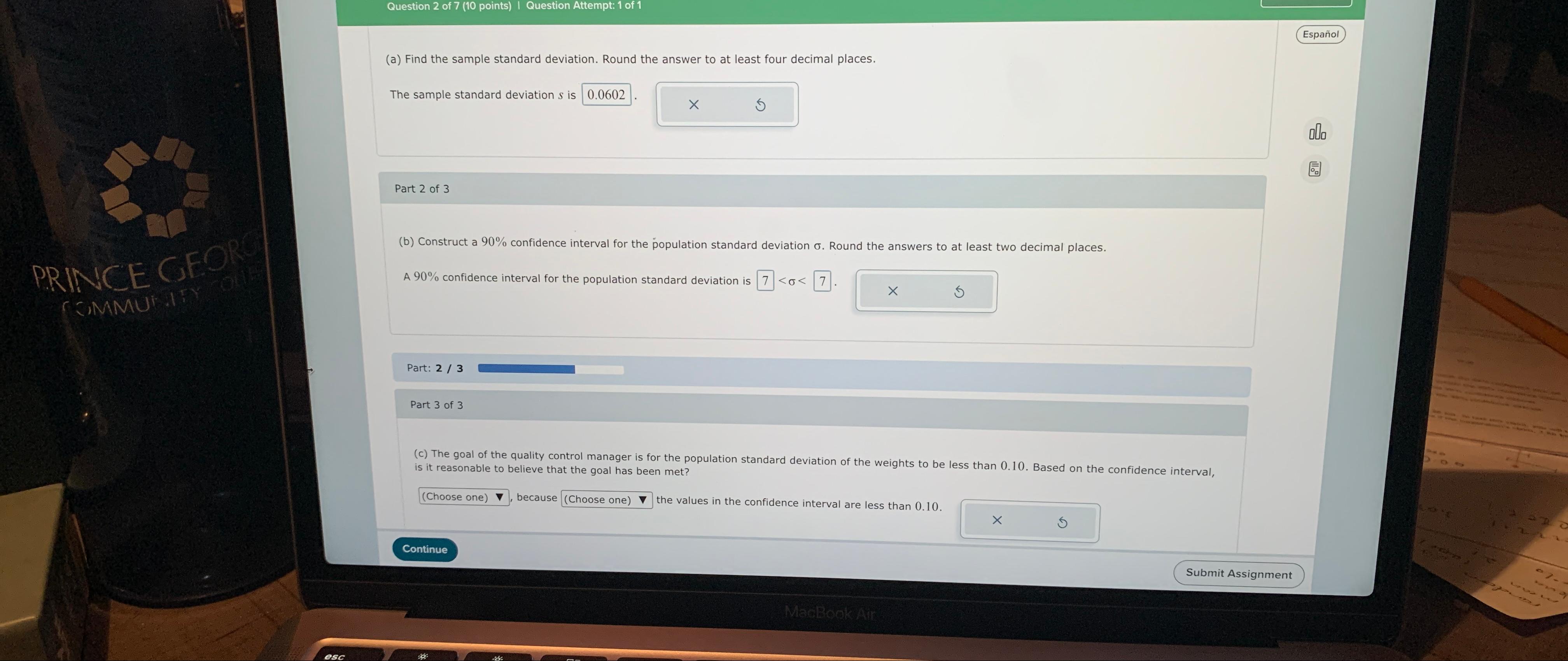  (a) Find the sample standard deviation. Round the answer to at