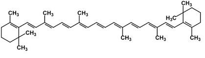 encircle the different functional groups found in Beta Carotene and label them