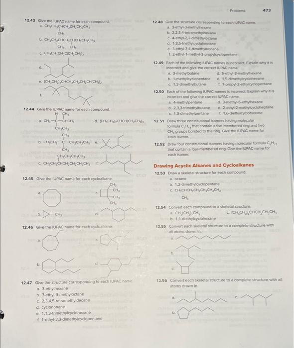 help on numbers 44, 46, 48, 49, and 52. 12.43 Gve the