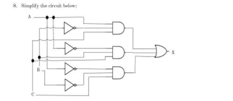 solve in 40 min 8. Simplify the circuit below: A AAA