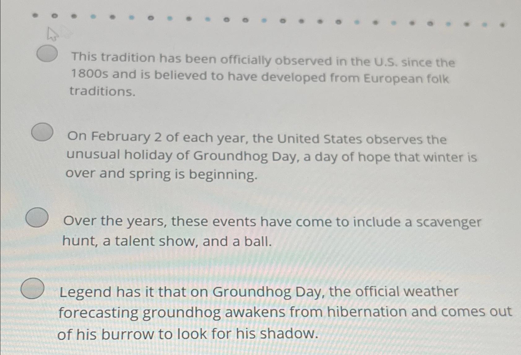  This tradition has been officially observed in the U.S. since the