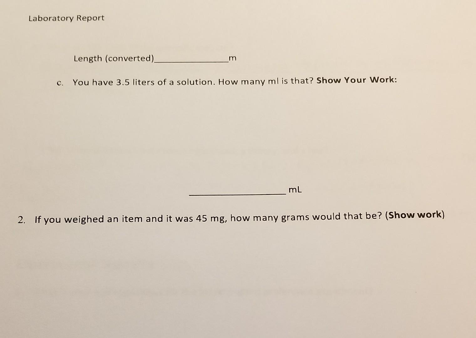 show more work with #1 A. B. And C and #2 I
