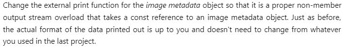 at least the following properties: File Name (string) Image Type (must be