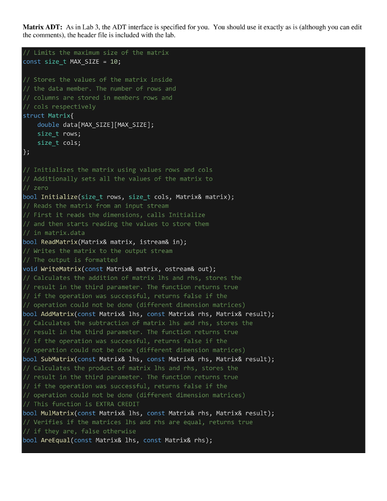 the value stored an m n matrix corresponds correctly to a given