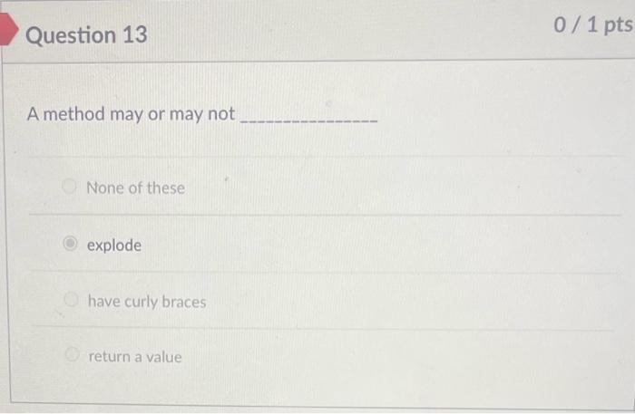 sphereVolume\{ 42}; double v= sphereVolume(42); A return statement in a method: finalizes