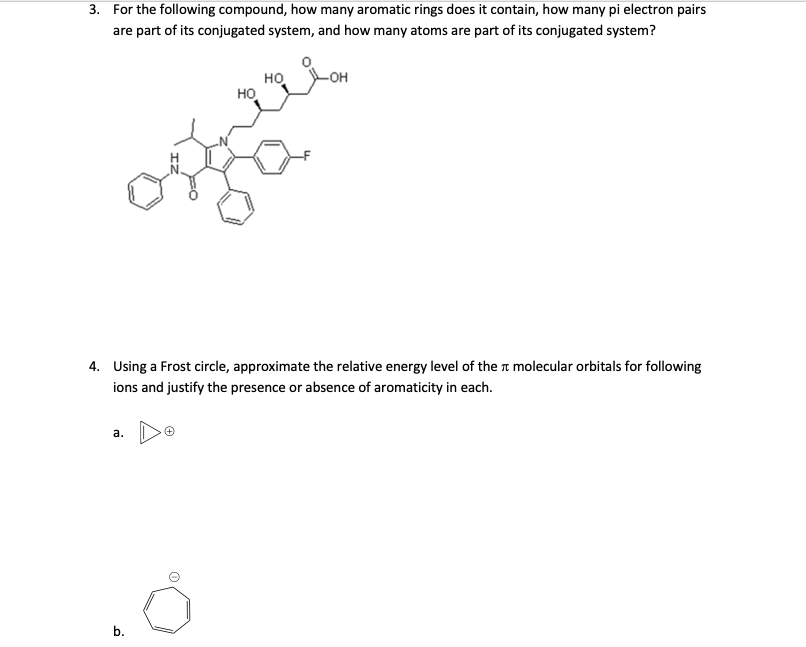 3. For the following compound, how many aromatic rings does it