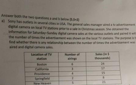  Answer both the two questions a and b below (5.5+2) a)