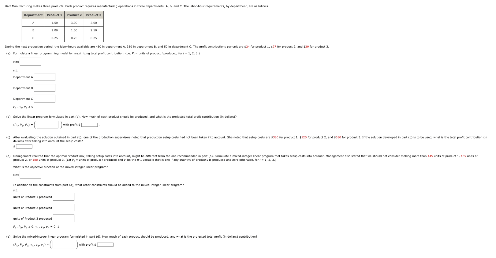 Please solve by using excel solver and how to write the functions.