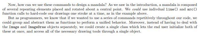 digital mandala using an object-oriented Python application. The program's essential functions will
