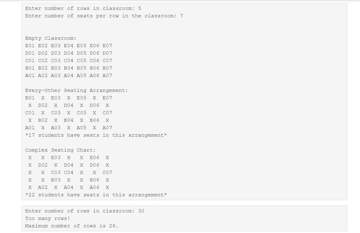 size specified by the user. Have the user enter in both the