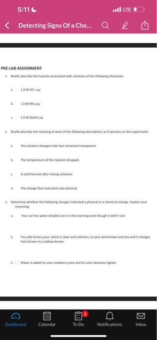 the following themicab: a. 1.0MHC inat b. 1.0M Nhtudad e. 1.0MNaOW law