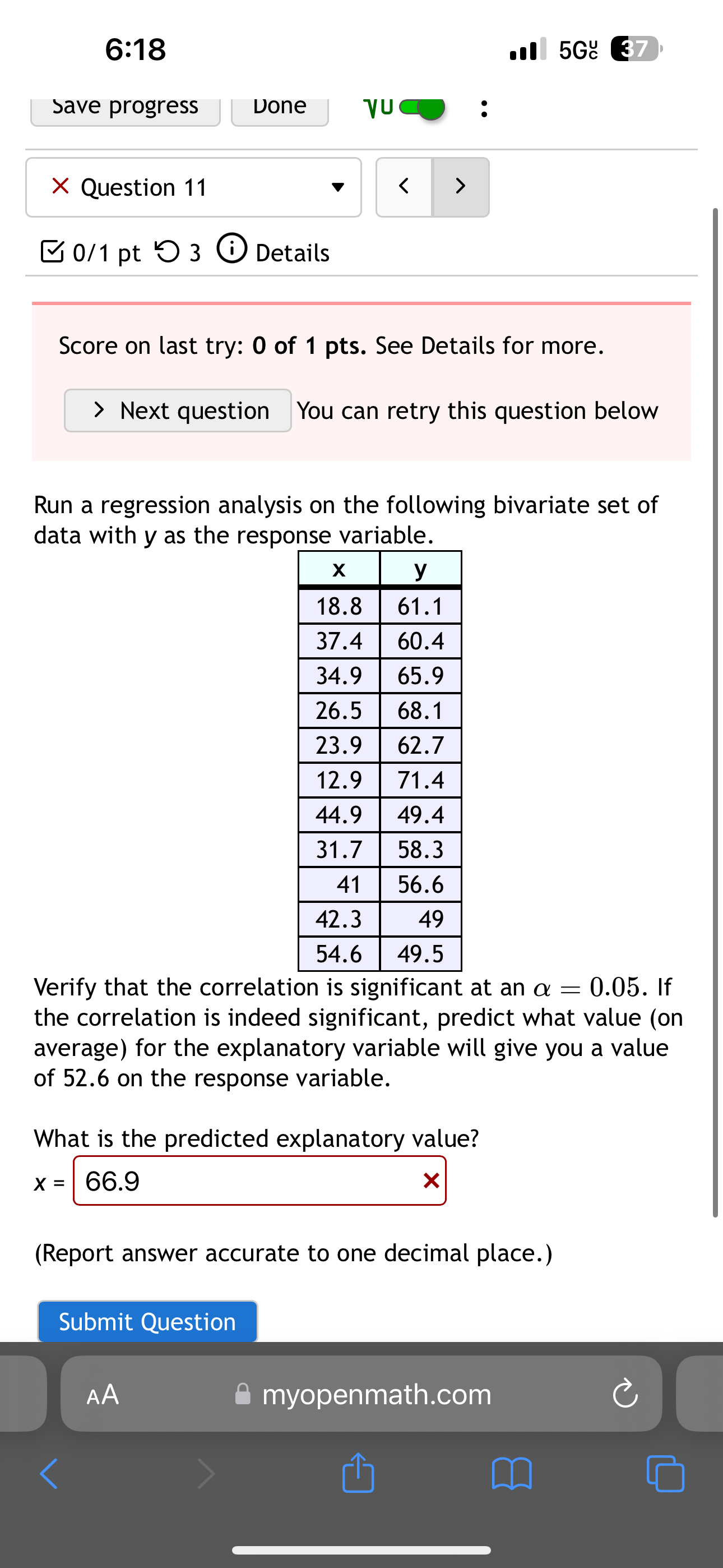 give you a value of 14.4 on the response variable. What is