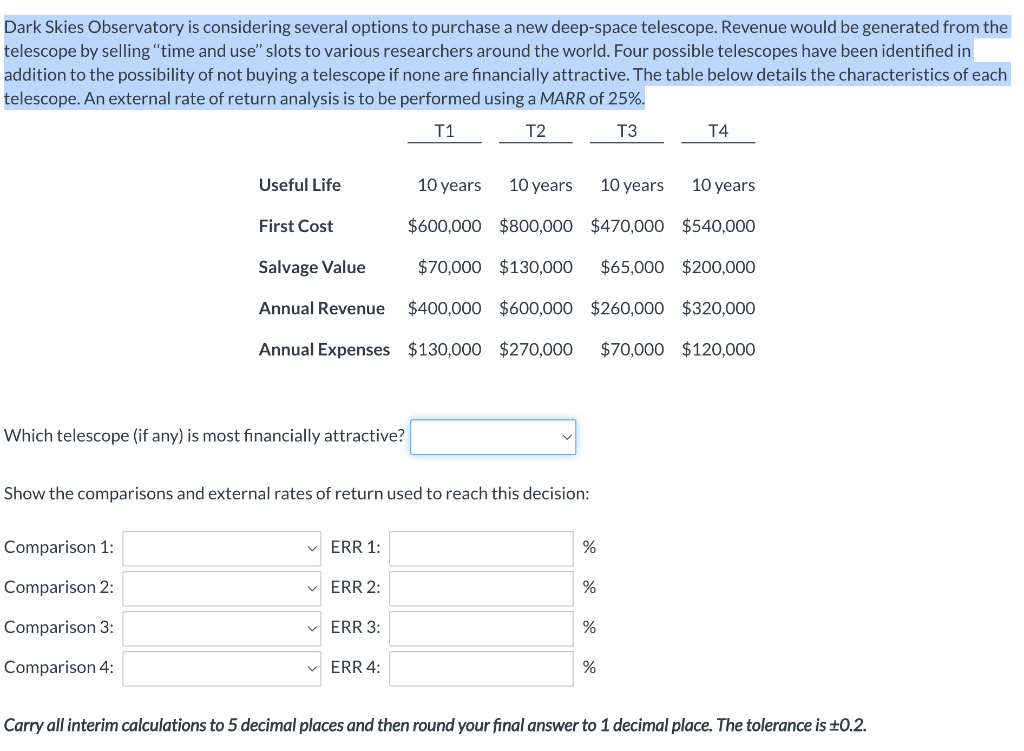 Please use these Comparisons to determine the ERR Percentage for this Solution