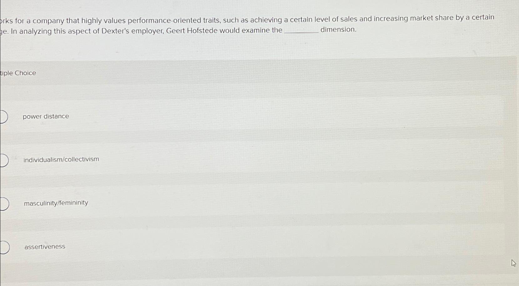  prks for a company that highly values performance-oriented traits, such as
