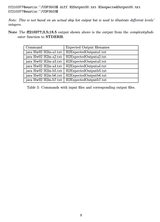 Skip List--- H2in-a2.txt i 99 i 39 i 33 i 42 i