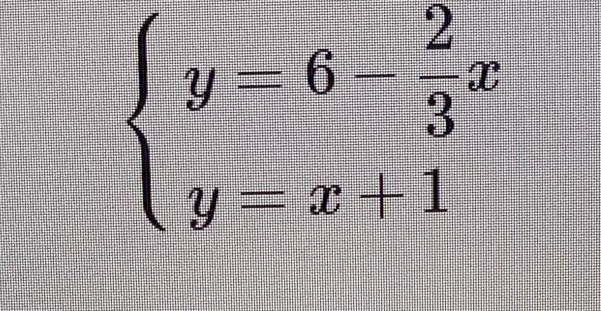  y=6-23x y=x+1 graph it 