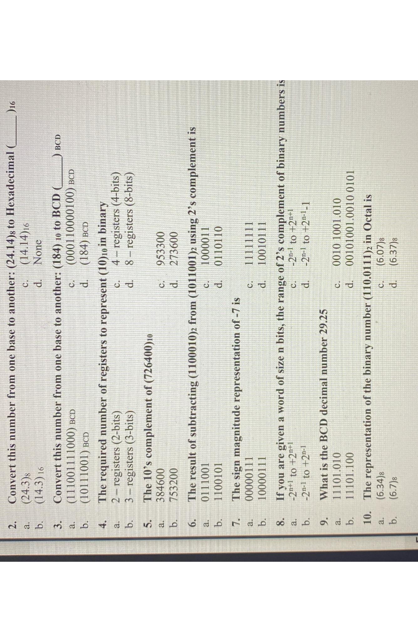  Convert this number from one base to another: (24.14)8 to Hexadecimal