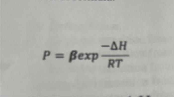 What is this formula used for? P=expRTH