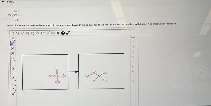 placing atoms on the canvas and connecting them with bonds. Add charges
