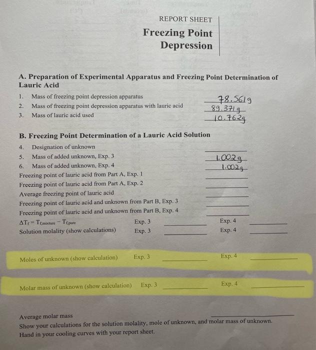 please help me with the highlighted questions. The data is included in