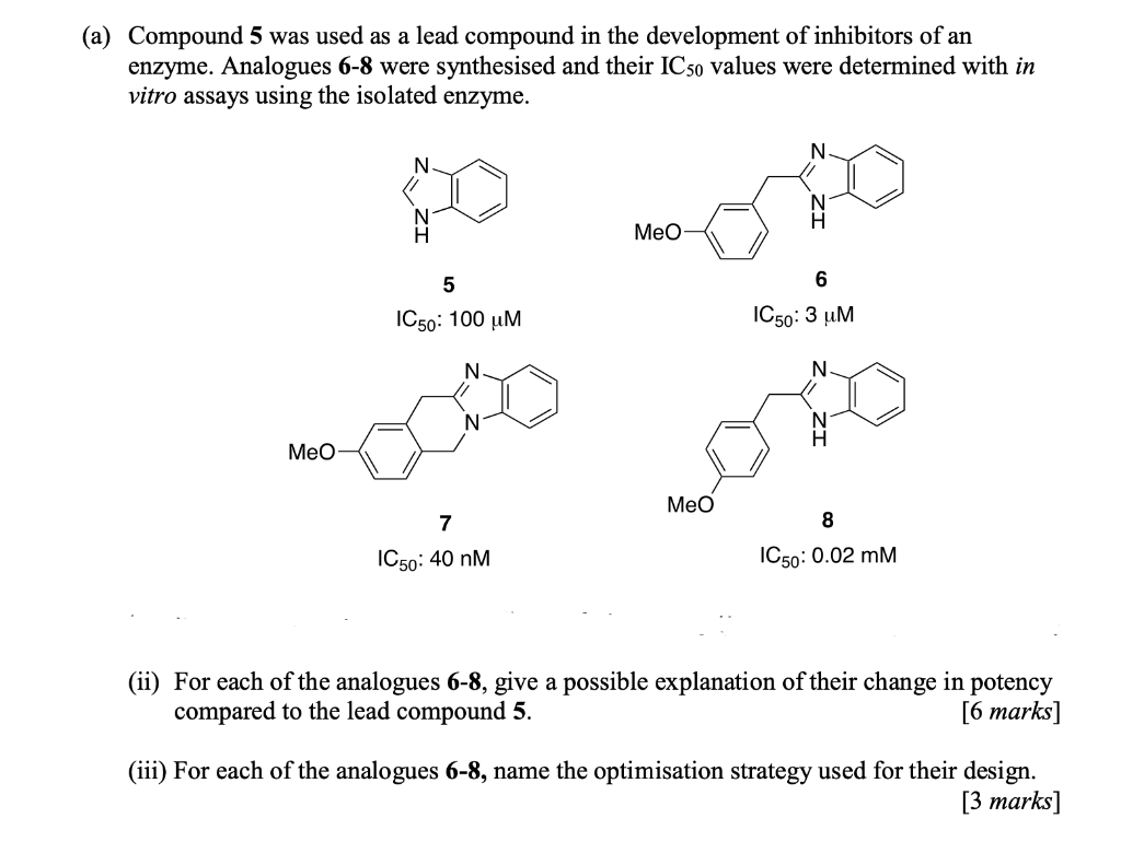  a) Compound 5 was used as a lead compound in the