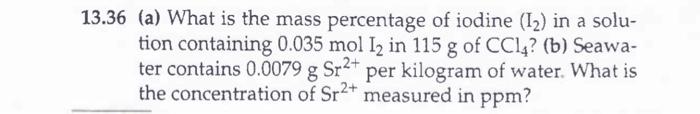 please make it clear .36 (a) What is the mass percentage of