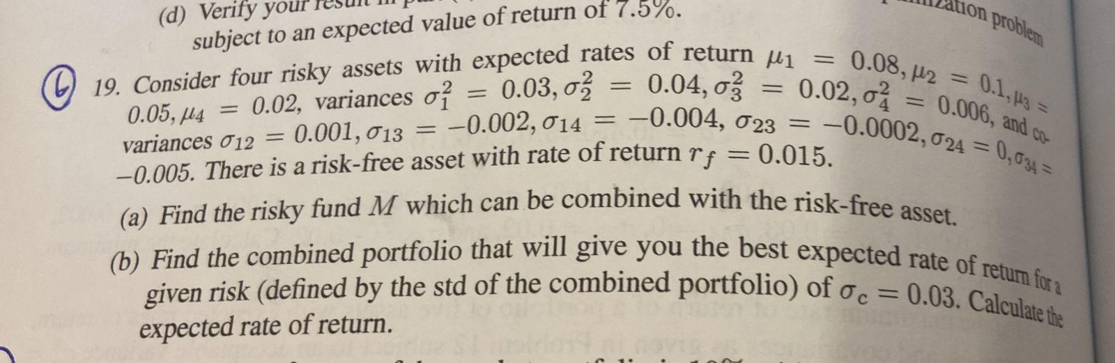 Please help me with question 19. Thank you 1on problem = 0.08,