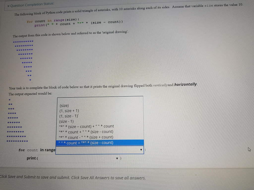  note: options are same for both the questions Question Completion Status: