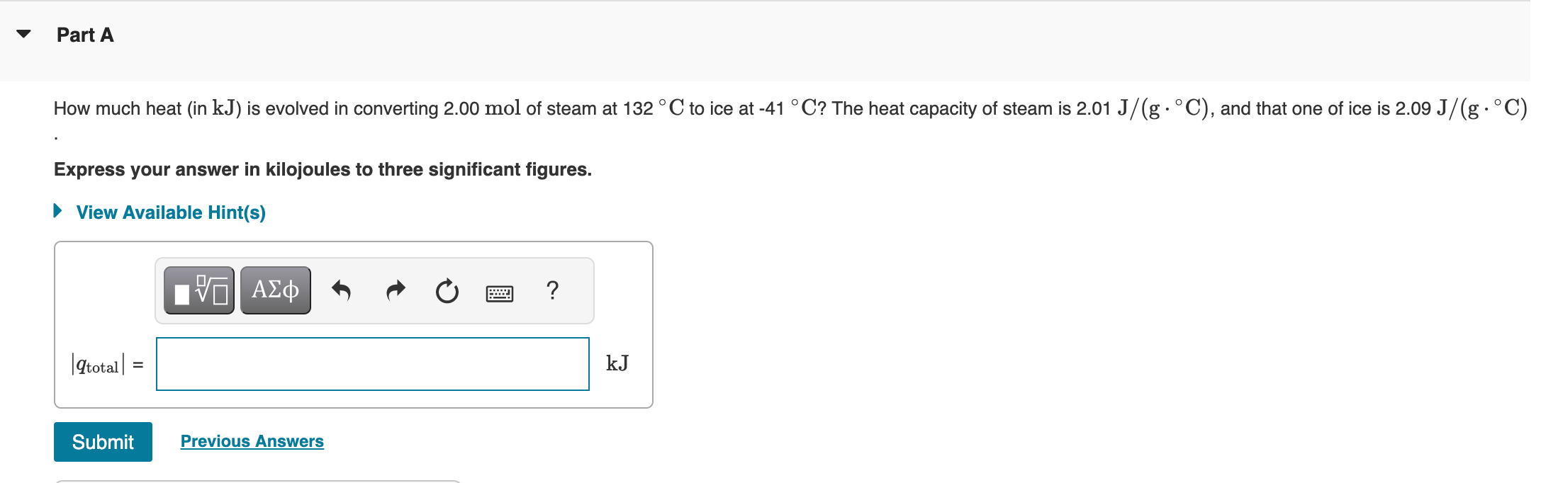 How much heat (in kJ ) is evolved in converting 2.00mol
