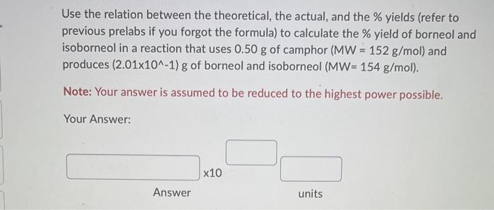 Use the relation between the theoretical, the actual, and the \%