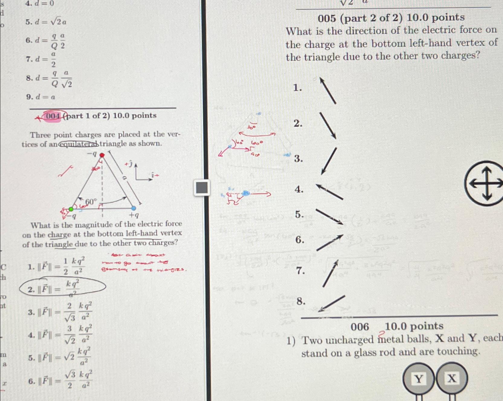  d=0 d=22a d=qQa2 d=a2 d=qQa22 d=a +004(part 1 of 2)10.0 points