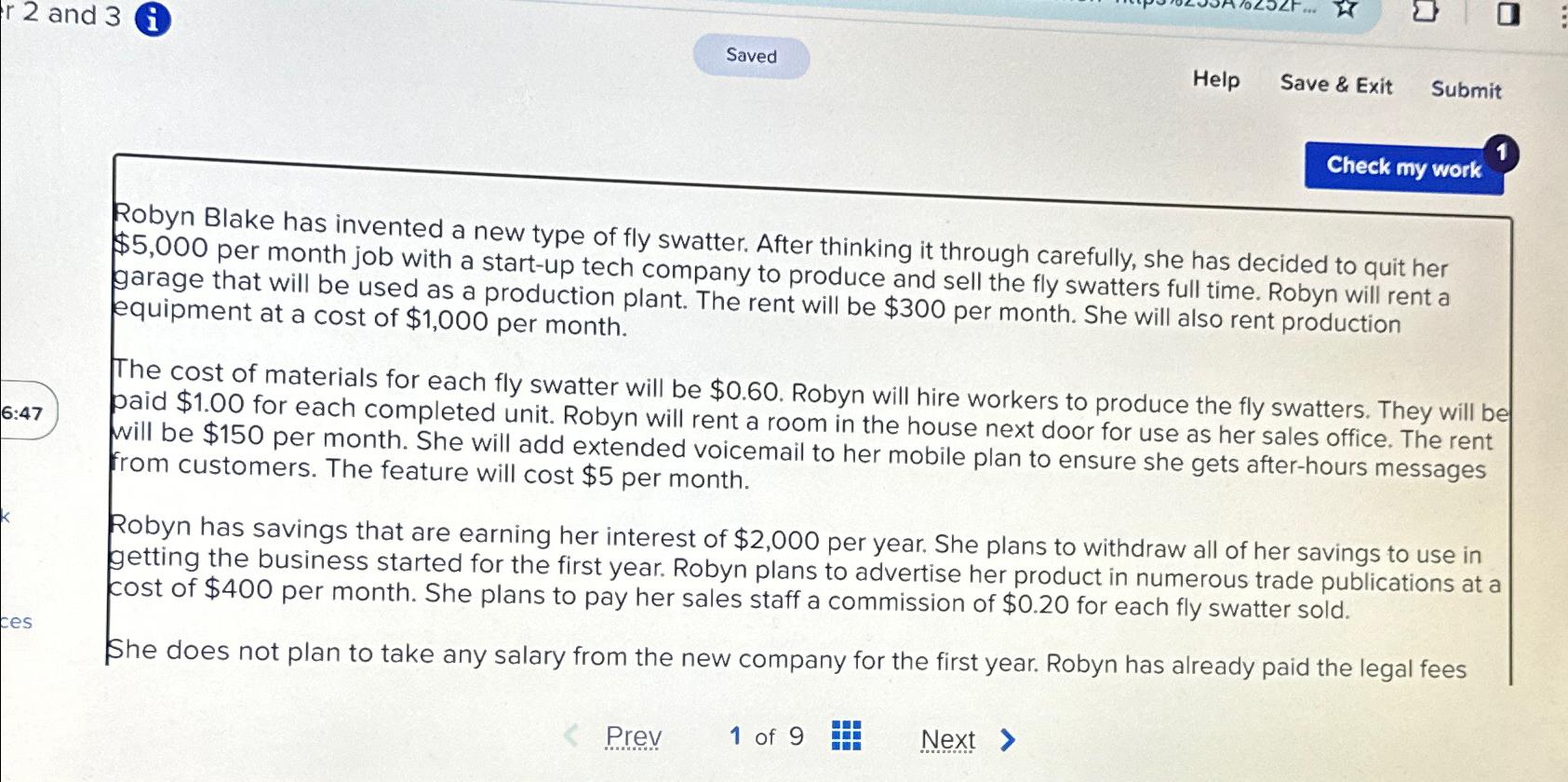  r2 and 3 Help Save & Exit Submit Robyn Blake has
