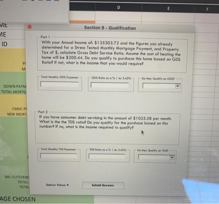 information to find the MONTHLY mortgage PAYMENT using the mortgage amount from