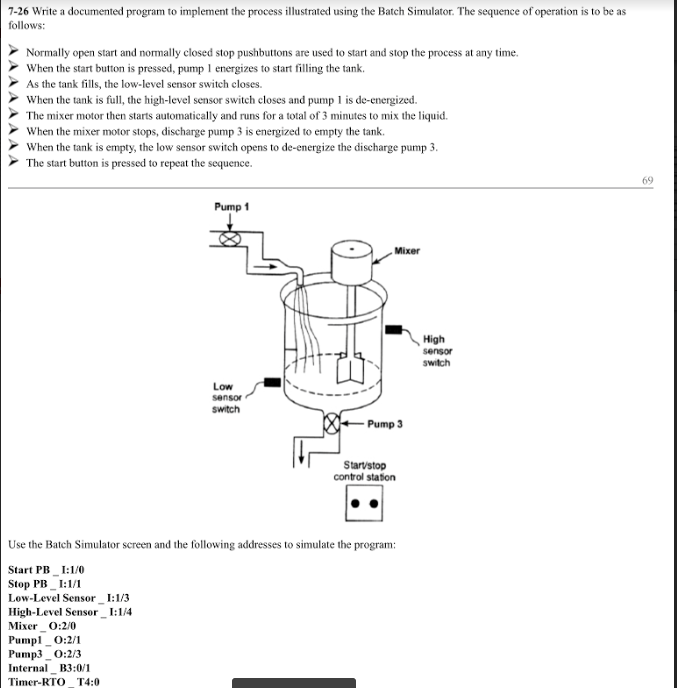  7-26 Write a documented program to implement the process illustrated using