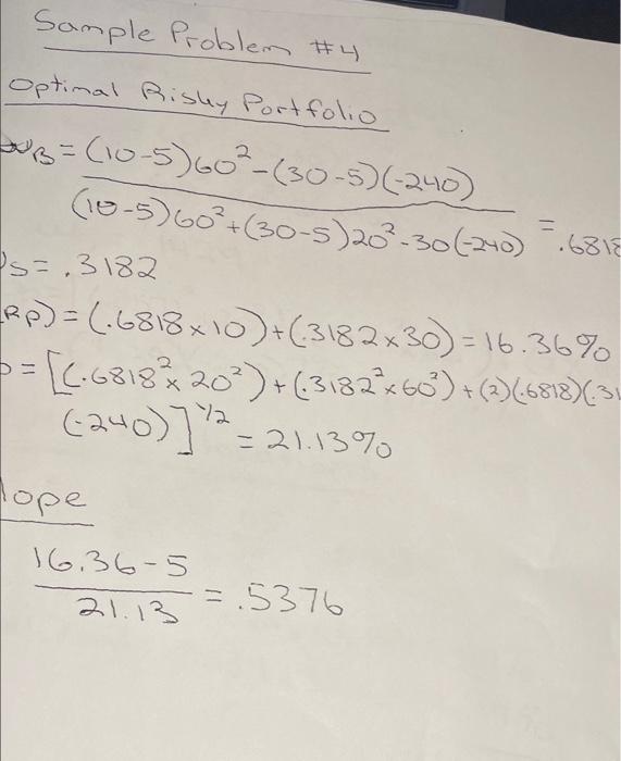 Problem 4 . . Assume that we have the following information for