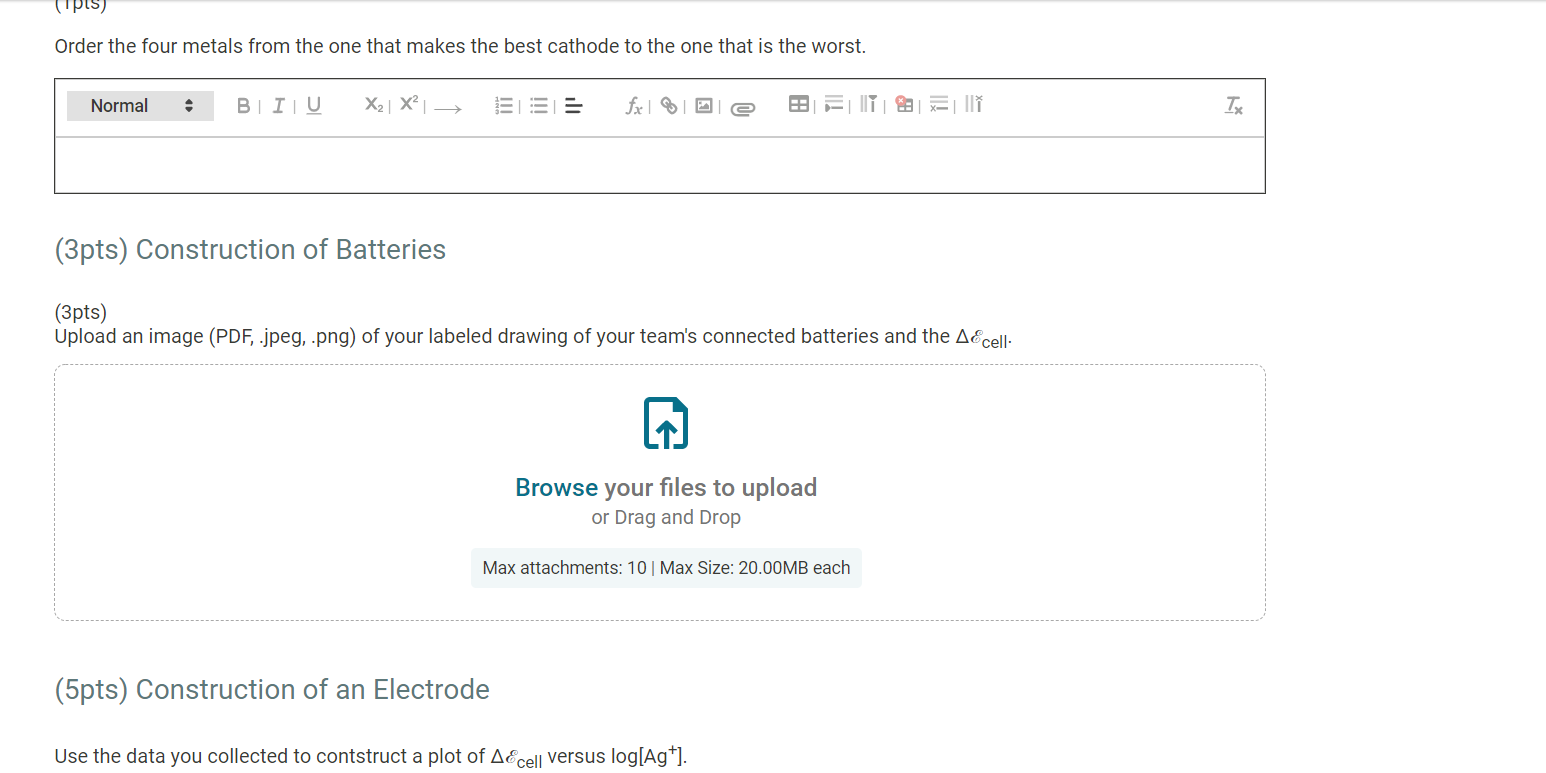 2. Cell potential for Agt standard solutions [Ag+1(M) AEcell (V) Standard 1