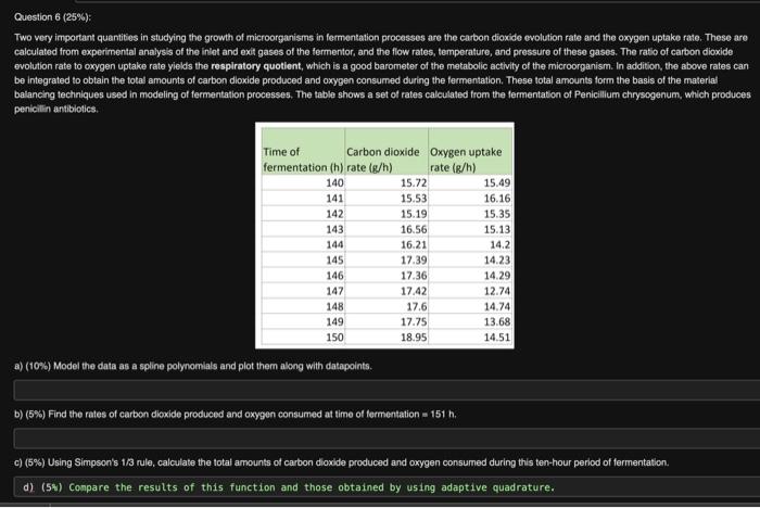 PLEASE show all the codes for MATLAB Question 6 (25\%): Two very