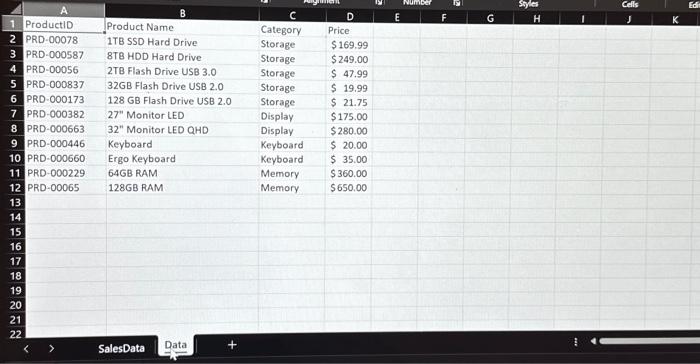 Product Name & Category & Price \\ \hline 2 & PRD-00078 &