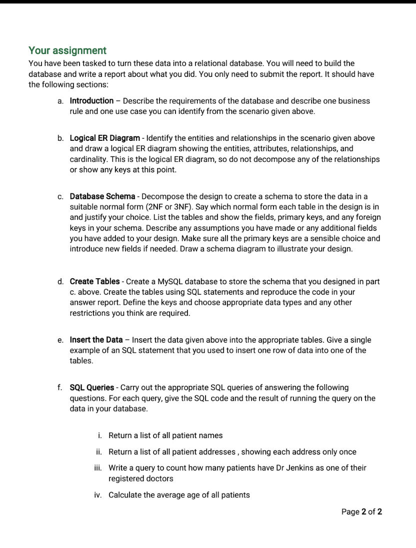 doctor's surgery in Newtown is considering moving their appointments details from a