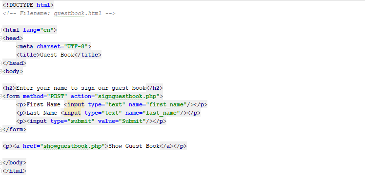 In this project, you will create a Web page that allows