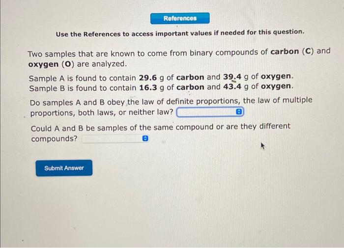  Use the References to access important values if needed for this