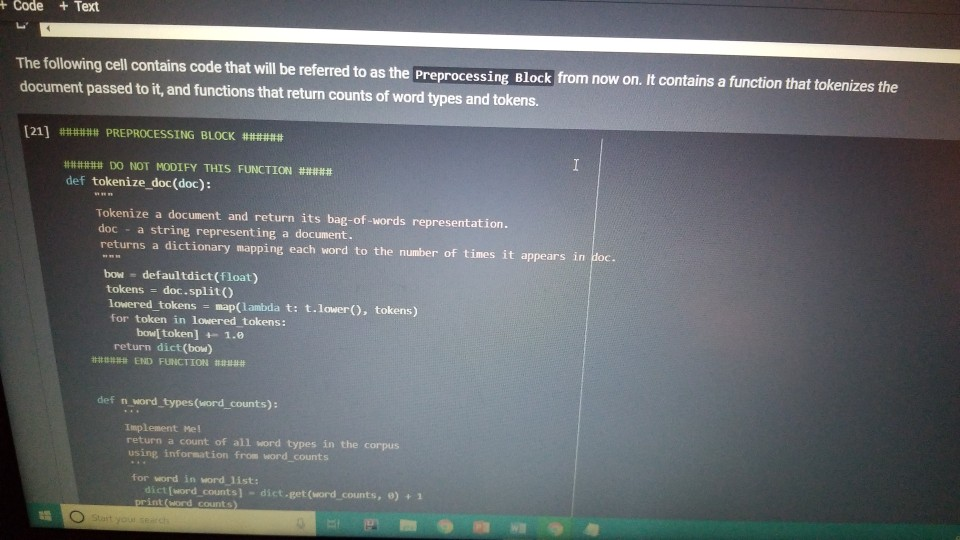 - - Question 1.1 (5 points) Complete the cell below to fill