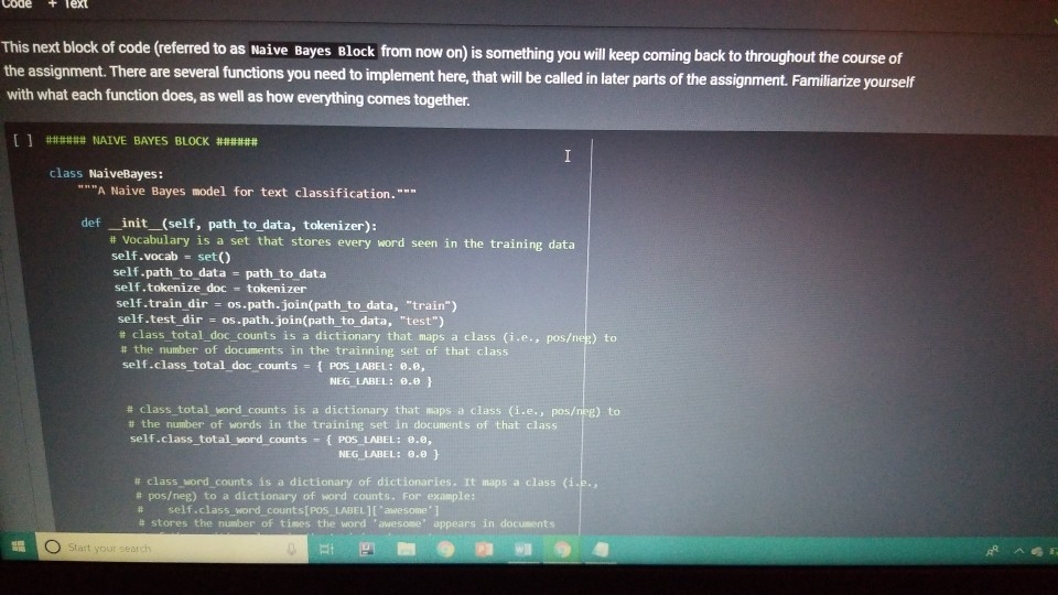 a word type appears across the corpus. For instance, word_counts("movie") should store