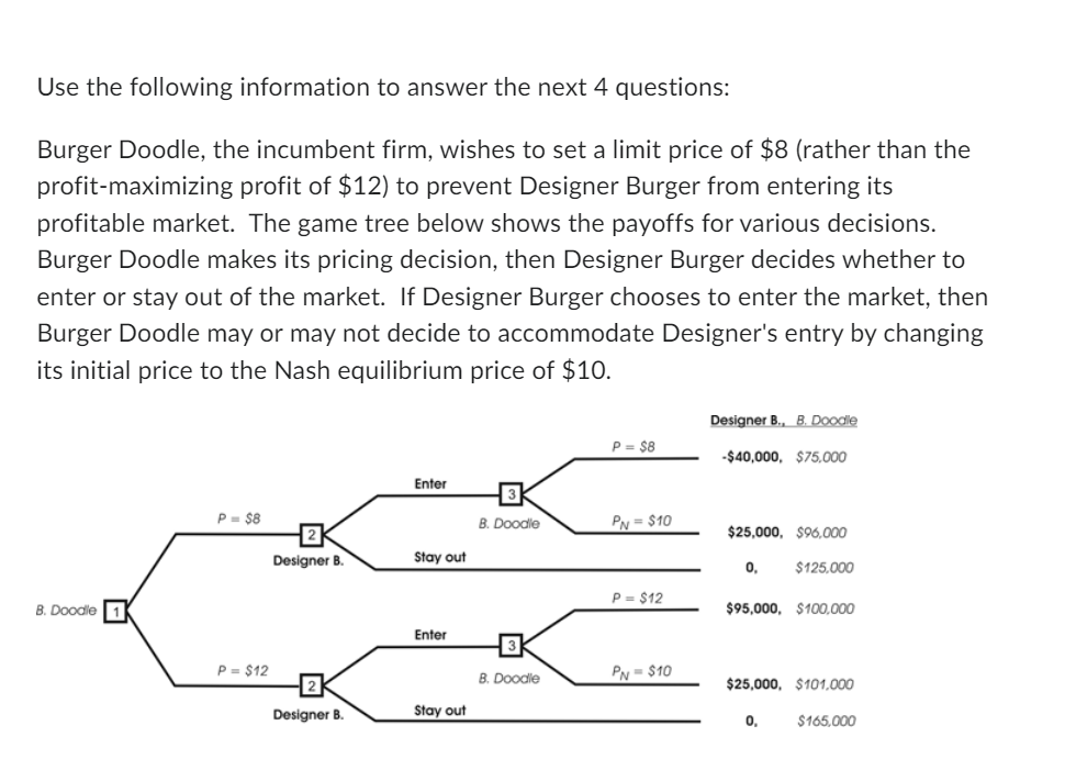  Question 12(2 points) In order for Burger Doodle to successfully implement