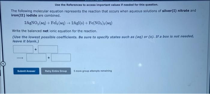  Use the References to access important values if needed for this