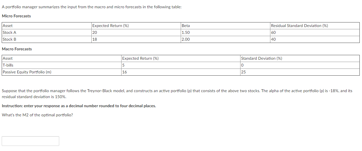 A portfolio manager summarizes the input from the macro and micro